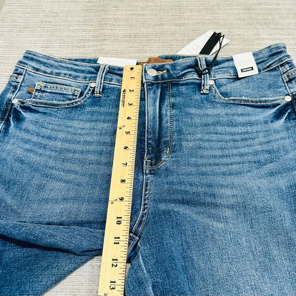 Judy Blue Straight Fit Jeans Women's 15/32 Mid Rise Raw Hem Stretch NWT - Picture 7 of 13